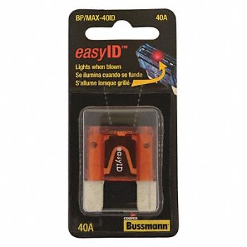 BUSSMANN Automotive Fuse 40A Blade MAX-ID Series, 49ZU59