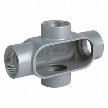 HUBBELL KILLARK Conduit Outlet Body Iron Trd Sz 1 1/4in, 49ZW70