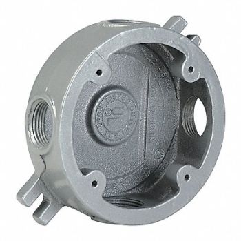 HUBBELL KILLARK Round Outlet Box Medium 1/2 Hub 2.25 D, 49ZW76