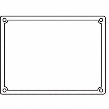 HUBBELL KILLARK Gasket Neoprene Black 3 Gangs 4-9/16 H, 49ZX82