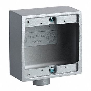 HUBBELL KILLARK Device Box 3/4 Hub 4.62 W Gray, 49ZY01