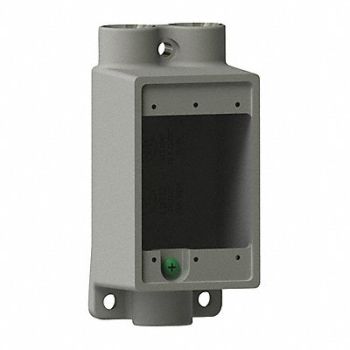 HUBBELL KILLARK Device Box 28.0 cu in Capacity Gray, 49ZY05