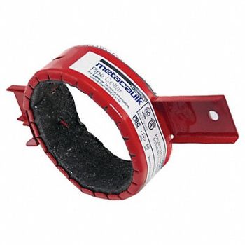 METACAULK Firestop Pipe Collar Red Steel 2 Dia., 49ZY55