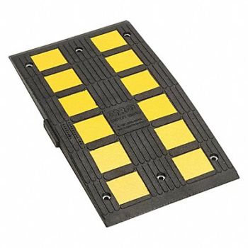 GRAINGER APPROVED Speed Hump Black/Yellow 2.1 H x 19.5 W, 49ZZ38
