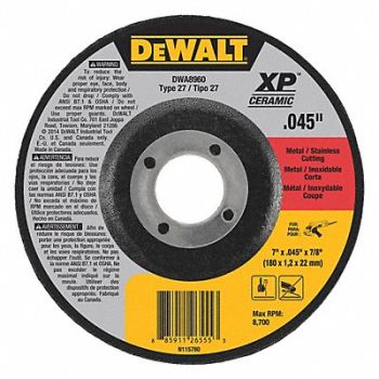 DEWALT Cut-Off Wheel Ceramic 8700 rpm, 49ZZ73