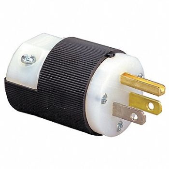 HUBBELL Strt Plg Blk Wht 15 A Stnd 5-15P, 4A250
