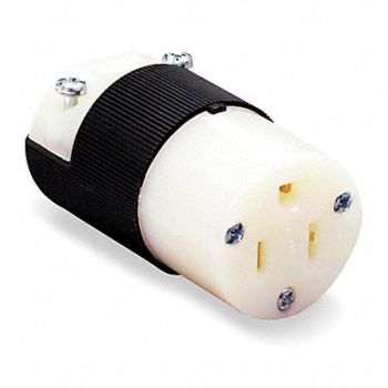 HUBBELL Strt Bld Cnr Blk Wht 2P3W Elstmr 5-15R, 4A251