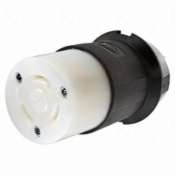 HUBBELL Connector 125VAC 30A L5-30R 2P 3W 1PH, 4A263