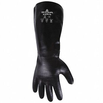 SHOWA H0560 Chemical Resistant Gloves Black Sz 10 PR, 4AD10