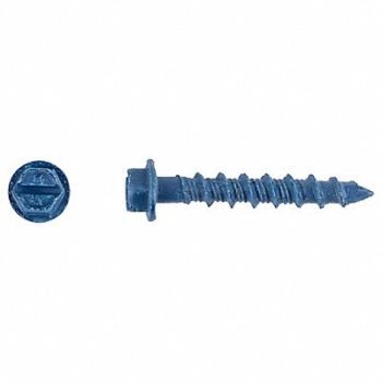 TAPCON ConcScrw HexWashr S 3/16 D 1-1/4 L PK100, 4AK81