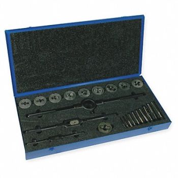 CLEVELAND Tap/Die Set 23pc UNC, 4ALF3