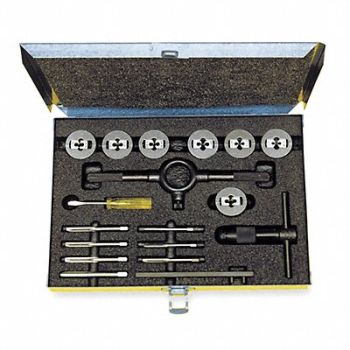 CLEVELAND Tap/Die Set 16pc Metric, 4ALF7