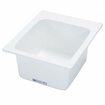 ELMustee Util Sink Rec 14inx15inx9-1/2in, 4ARZ5