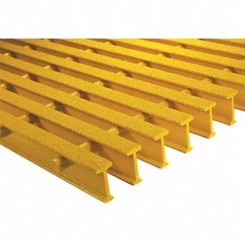 FIBERGRATE Industrial Pultruded Grating Span 4 ft., 4AUJ1