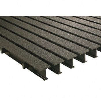 FIBERGRATE Pedestrian Pultruded Grating Span 4 ft., 4AUJ2