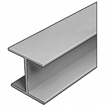 FIBERGRATE W-Beam ISOFR Gray 6x6 In 3/8 In Th 10 Ft, 4AUT9