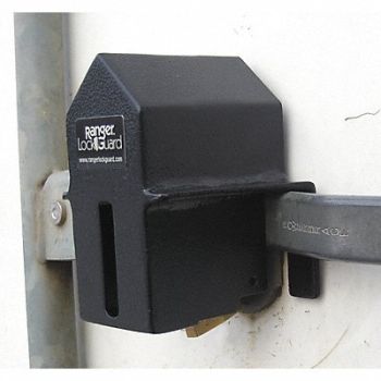RANGER LOCK Padlock Guard 5 in Hardened Steel Black, 4AXZ2