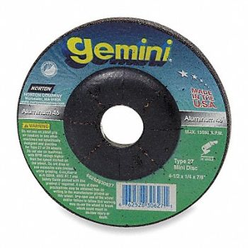 NORTON Depressed Center Wheel T27 4x1/4x5/8 AO, 4B173