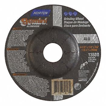 NORTON Depressed Center Whl T27 4.5x1/4x7/8 AO, 4B175