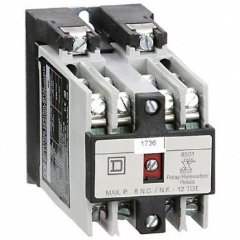 SQUARE D H2719 NEMA Control Relay 8NO 120VAC 10A, 4B529
