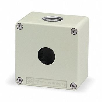 SCHNEIDER ELECTRIC Pushbutton Enclosure 3.03 in Metal, 4B589