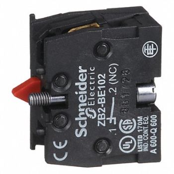 SCHNEIDER ELECTRIC Pendent Contact Block 1NC SlowBreak 22mm, 4B699