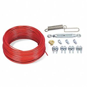 TELEMECANIQUE SENSORS Cable Kit Plastic Coated Steel 84 ft L, 4B779