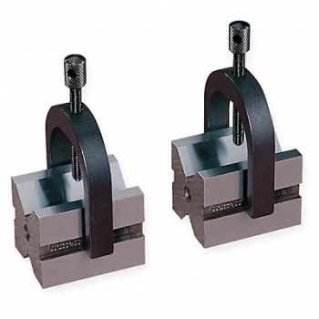 STARRETT V-Block/Clamp Set 2 Ea 1 In Cap, 4CEN8