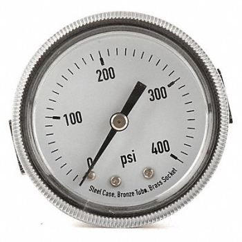 GRAINGER APPROVED D1376 Panel Mount Pressure Gauge U Clamp 2 In, 4CEY2