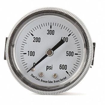 GRAINGER APPROVED D1377 Panel Mount Pressure Gauge U Clamp 2 In, 4CEZ3