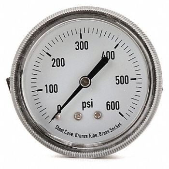 GRAINGER APPROVED D1379 Panel Mount Pressure Gauge U Clamp 2-1/2, 4CFA4