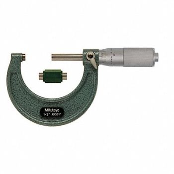 MITUTOYO Micrometer 1-2 In 0.0001 In Friction, 4CGC6