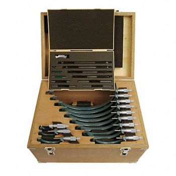 MITUTOYO Micrometer Set 0-12 0.0001In 12 Pc, 4CGD4