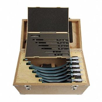 MITUTOYO Micrometer Set 6-12In 0.0001In 7Pc, 4CGD5