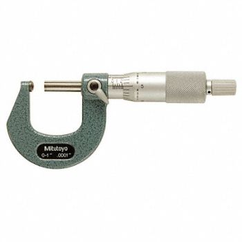 MITUTOYO Spherical Anvil Micrometer 0-1 In, 4CGE2