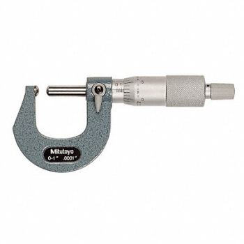 MITUTOYO Scherical Anvil/Spindle Micrometer 0- In, 4CGE3