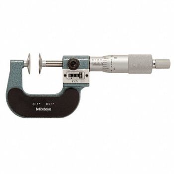 MITUTOYO Digital Disk Micrometer 0-1 In 0.001 In, 4CGF5