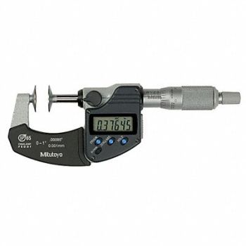 MITUTOYO Digital Disk Micrometer 0-1 In 0.00005In, 4CGG6