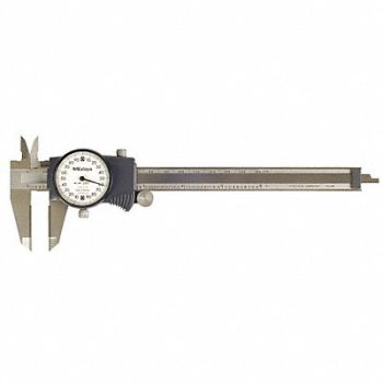 MITUTOYO Dial Caliper 6In 0.200/Rev Carbide, 4CGK1
