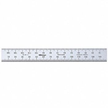 MITUTOYO Rigid Rule SS 150 x 19mm 1mm 0.5mm, 4CGU9