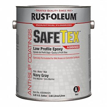 RUST-OLEUM Floor Coating AS6000 Navy Gray 1 gal Kit, 4CJ50