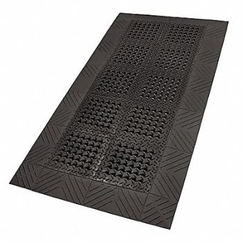 NOTRAX Drainage Mat Black 3 ft.x5 ft., 4CKN4