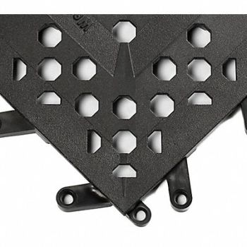 WEARWELL Interlock Drainage Mat Blck 12 x12 PK20, 4CKN9