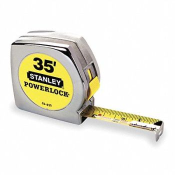 STANLEY Tape Measure 1 In x 35 ft Chrome In/Ft, 4CL55