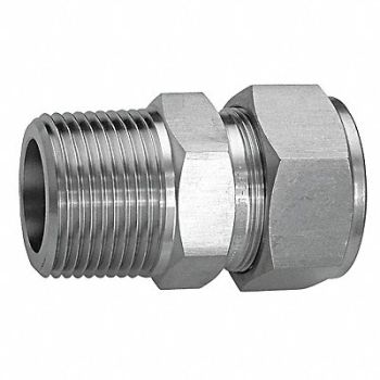 HAM-LET Connector 316 SS LET-LOKxM 12mmx1/2In, 4CMN7