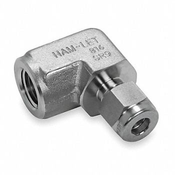 HAM-LET Elbow 90 316 SS LET-LOKxF 12mmx1/4In, 4CMT9