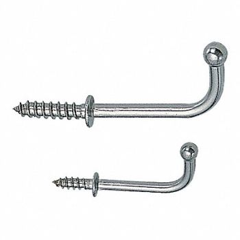 SUGATSUNE Single Point Hook 304 SS 1-7/32 In PK10, 4CRX9