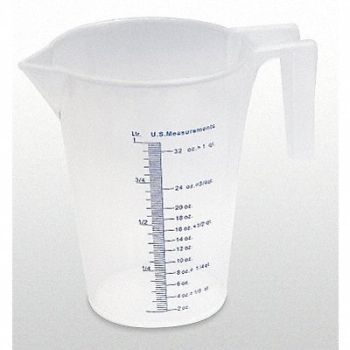 FUNNEL KING Measuring Container Fixed Spout 1 Quart, 4CUP6
