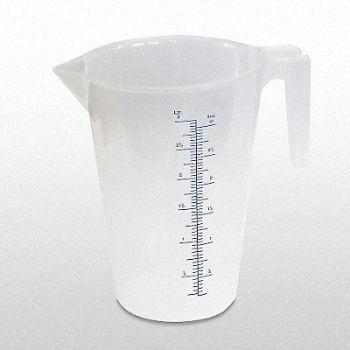 FUNNEL KING Measuring Container Fixed Spout 3 Quart, 4CUP8