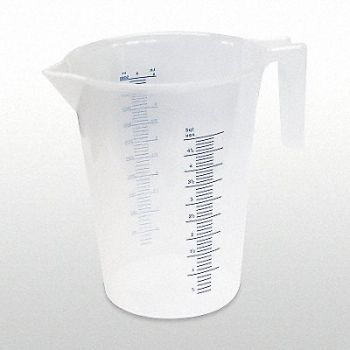 FUNNEL KING Measuring Container Fixed Spout 5 Quart, 4CUP9